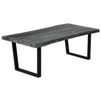  Coffee Table Solid Mindi Wood 102x56x41 cm Grey