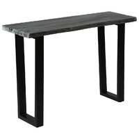  Console Table Solid Mindi Wood 110x35x75 cm Grey