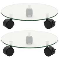  Plant Rollers 2 pcs Tempered Glass 28 cm Round