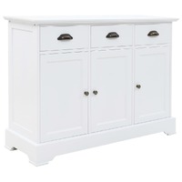  Sideboard with 3 Doors MDF and Pinewood 105x35x77.5 cm