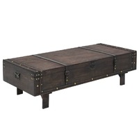  Coffee Table Plywood Vintage Style 120x55x35 cm