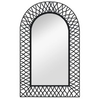  Wall Mirror Arched 50x80 cm Black