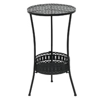  Bistro Table Black 40x70 cm Metal