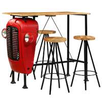  Bar Set 5 Piece Solid Mango Wood 120x60x107 cm