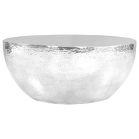  Coffee Table Hammered Aluminium 70x30 cm Silver