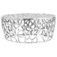  Coffee Table Casted Aluminium 70x30 cm Silver