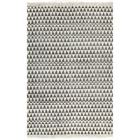  Kilim Rug Cotton 120x180 cm with Pattern Black/White