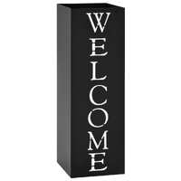  Umbrella Stand Welcome Steel Black