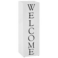  Umbrella Stand Welcome Steel White