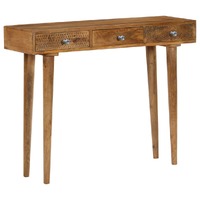  Console Table Solid Mango Wood 102x30x79 cm