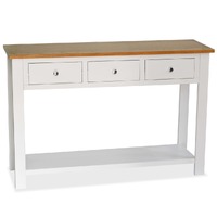  Console Table 118x35x77 cm Solid Oak Wood