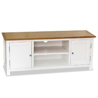  TV Cabinet 120x35x48 cm Solid Oak Wood