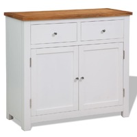  Sideboard 90x33.5x83 cm Solid Oak Wood