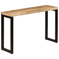  Console Table 120x35x76 cm Solid Wood Mango and Steel