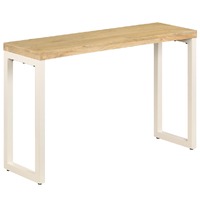  Console Table 120x35x76 cm Solid Wood Mango and Steel