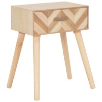  Bedside Cabinet with Drawer 44x30x58 cm Solid Wood