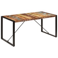  Dining Table 160x80x75 cm Solid Reclaimed Wood