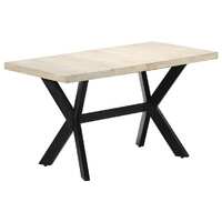  Dining Table 140x70x75 cm Solid Bleached Mango Wood