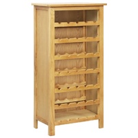  Wine Cabinet 56x32x110 cm Solid Oak Wood