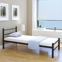  Bed Frame without Mattress Black Metal King Single Size