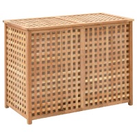  Laundry Bin 87.5x46x67 cm Solid Walnut Wood