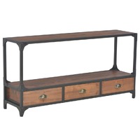  TV Cabinet with 3 Drawers 120x30x60 cm Solid Pine Wood