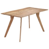  Dining Table 140x80x76 cm Solid Acacia Wood