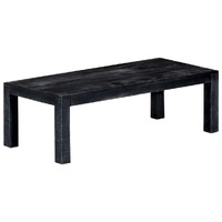  Coffee Table Black 110x50x35 cm Solid Mango Wood