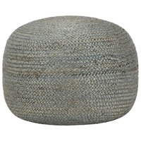  Handmade Pouffe Olive Green 45x30 cm Jute