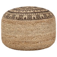  Handmade Pouffe Brown 45x30 cm Jute