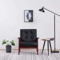  Armchair  Black Faux Leather