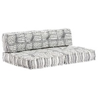  Pouffe Grey Stripe Fabric
