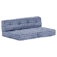  Pouffe Indigo Fabric