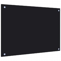  Kitchen Backsplash Black 70x50 cm Tempered Glass
