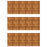 Decking Tiles 30 x 30 cm Acacia Set of 30