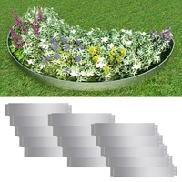  Lawn Fence 15 pcs Galvanised Steel 100x20 cm