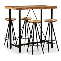  Bar Set 5 Pieces Solid Wood Reclaimed