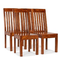 Dining Chairs 4 pcs Solid Wood Modern