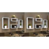  Wall Cube Shelves 8 pcs White
