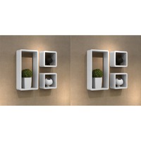  Wall Cube Shelves 6 pcs White