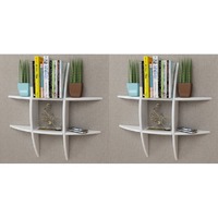  Wall Shelves 2 pcs White