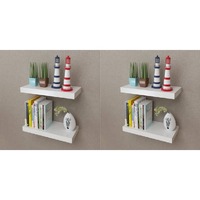  Wall Shelves 4 pcs White 40 cm