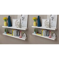  Wall Shelves 4 pcs White 100 cm