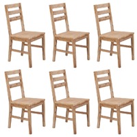  Dining Chairs 6 pcs Solid Acacia Wood