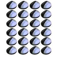  Outdoor Solar Wall Lamps LED 24 pcs Round Black