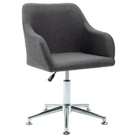  Swivel Office Chair Dark Grey Fabric