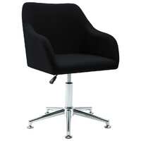  Swivel Office Chair Black Fabric