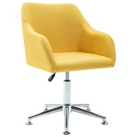  Swivel Office Chair Yellow Fabric