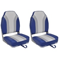  Foldable Boat Chairs 2 pcs High Backrest