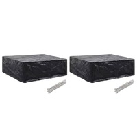  Garden Furniture Covers 2 pcs 8 Eyelets 250x210x90 cm
